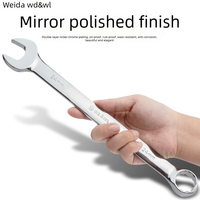 Jeu de clés mixtes métriques extra longues WD17mm, poli miroir, en acier au chrome-vanadium robuste, outils de réparation automobile (ouverts)