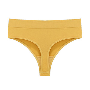 Logo personnalisé sans couture Fitness Sexy sous-vêtements en nylon pour femmes culotte Traceless confortable taille moyenne <span class=keywords><strong>string</strong></span> No Show Yoga soutien-gorge et culotte - Product Image 6