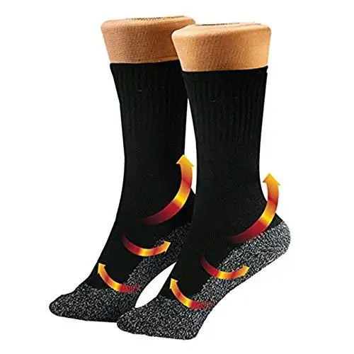 Chaussettes thermiques d'hiver à 35 degrés pour femmes, en fibres aluminisées, épaisses, super douces, confortables, pour garder les pieds au chaud, chaussettes de ski personnalisées