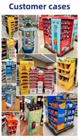Support d'affichage en carton ondulé personnalisé pour produits de vente au détail en magasin, stand d'affichage en forme de tour pour la promotion des produits en supermarché