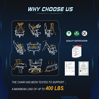 AJUNION Chaise de jeu pivotante réglable avec support lombaire, fauteuil inclinable en similicuir pour joueurs PC et bureau