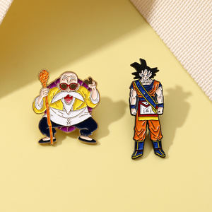 YINIメーカーDB-インスパイアエポキシ樹脂エナメルピンセット-マスターローシ & 悟空が鮮やかなノスタルジックなアニメグッズをデザイン - Product Image 3