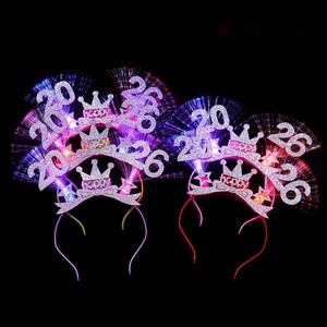 Diadema LED 2026, Último Modelo, Multi-Estilo, Fibra Óptica, Iluminada, para Fiesta de Año Nuevo 2026, para Eventos 2026 - Product Image 5