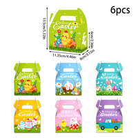 Caja de Regalo de Papel con Diseño de Conejito de Pascua, Hecha a Mano, para Dulces y Chocolates, Cesta de Pascua Decorativa
