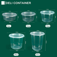 Herbruikbare plastic kom met aangepast logo, recyclebaar, voor fruit, groenten, delicatessen, noedels, sushi, restaurant, lunchbox, afhaalcontainer