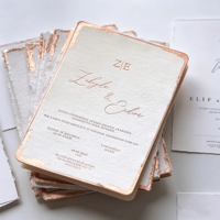 Invitaciones de Boda Personalizadas, Tarjeta de Felicitación con Papel de Arte, Opciones de Papel Kraft e Impresión Offset