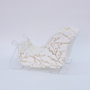 Christmas Velvet Reindeer And Snowmobile Desk <b>Ornaments</b> Full Color Printed Textile Decorations For Holiday Display - Product Image 5