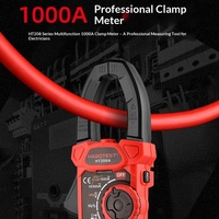 HABOTEST HT208A HT208D Digital Clamp Meter 1000A AC AC DC Multimeter Arus Listrik Tahan Panas Alat Ukur Listrik