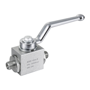 Vanne à boisseau sphérique hydraulique à haute pression <span class=keywords><strong>Khb</strong></span>/khm/khp/khb3k Npt/ Sae/bsp/bspt/métrique vanne à boisseau sphérique hydraulique en acier au carbone inoxydable - Product Image 1