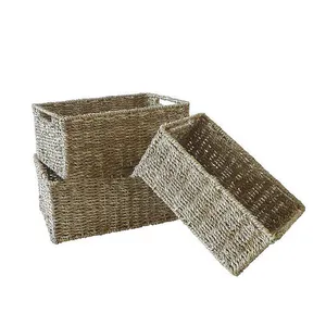 Seagrass Storage Basket seagrass coffee table set seagrass woven fruit basket