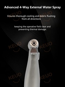 KEUO KU354 Tandheelkundige 1:4.2 <span class=keywords><strong>45</strong></span> Graden Contra Hoek Turbine Handstuk Drukknop Rode Ring Glasvezel Lage Snelheid Staal Laboratoriumapparatuur - Product Image 4