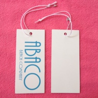 Étiquette de balançoire de vêtements avec logo de marque personnalisé, étiquette volante en papier double face