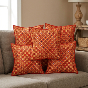 Housse de coussin multi-patchwork design, housses de coussin design - Product Image 2