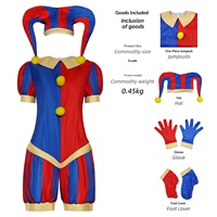 Combinaison numérique de cirque magique, costume de cosplay de clown Pomni, tenue de scène pour adultes unisexe