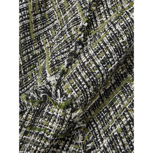 Abito Midi in Tweed sfilacciato Patchwork personalizzato di alta qualità abito Casual Boutique OEM/ODM - Product Image 2