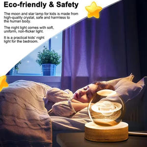 Lámpara de noche de bola de cristal pulido K9 grabada con láser 3D para Navidad DIY religiosa, decoraciones de Año Nuevo PARA EL Día de San Valentín, recuerdos - Product Image 5