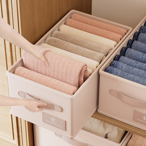 Clothing Organizer Foldable <b>Storage</b> Box Rectangle Lidless <b>Stackable</b> For <b>Wardrobe</b> Closet Organization - Product Image 2