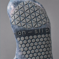 Chaussettes de Pilates antidérapantes personnalisées, chaussettes de yoga tie-dye, chaussettes à grip mi-mollet pour femmes et hommes, chaussettes d'exercice antidérapantes en coton, OEM