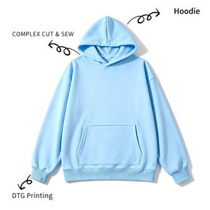 Sudadera con <span class=keywords><strong>Capucha</strong></span> Oversize para <span class=keywords><strong>Hombre</strong></span>, Estilo Urbano, 100% Algodón Terry 380g, Antiarrugas, con Bordado 3D y Estampado Puff - Product Image 2