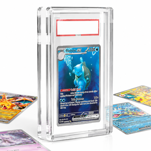 Estuche <span class=keywords><strong>de</strong></span> acrílico para tarjetas CGC con soporte inclinado para exhibición <span class=keywords><strong>de</strong></span> tarjetas deportivas, reciclable y reutilizable. - Product Image 2
