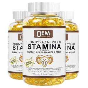 Cápsulas de Hierba de Cabra en Celo de Marca Privada OEM, Potenciador de Energía y Resistencia, Cápsulas de Maca, Cápsulas de Saw Palmetto, Potenciador de Energía y Fuerza para Hombres - Product Image 1