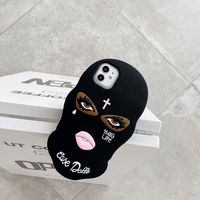 Noir veuve masque coque de téléphone drôle antichoc Silicone housse de protection pour Apple pour iphone 16 15 14 13 11 Plus/pro/pro Max