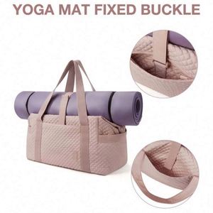 Bolsa de Viaje de Moda para Mujer, Bolsa Grande de Fin de Semana, Bolsa de Nailon Rosa para Yoga, Impermeable, con Cierre de Cremallera - Product Image 4