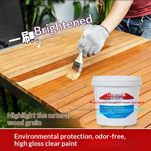 Transparent Water-based Varnish Waterproof <b>Sunscreen</b> Moisture-proof Mold-proof Wood Refurbishment Protective Paint - Product Image 5