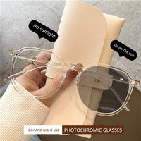 Lunettes de vue photochromiques rétro transparentes unisexes, montures de lunettes de créateur de luxe pour hommes et femmes