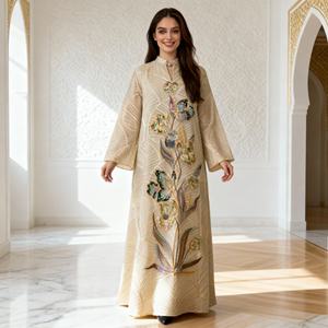 Nouvelle robe abaya de luxe sur mesure de haute qualité pour femmes musulmanes, pour les mariages et les événements festifs - Product Image 3