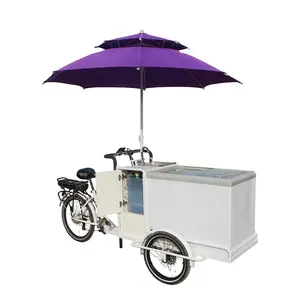 Kalte Getränke verkauft Dreirad Eis am Stiel Fahrrad Fracht Gefrier schrank Dreirad Fahrrad Kühlschrank Fahrräder kalte Getränke verkaufen Dreiräder