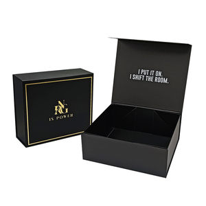 Wholesale High-End Custom Magnetic Closure With Gold Foil in Recycle Material for Gift Packaging - Product Image 2