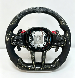 Volant de voiture en fibre de carbone forgée pour <span class=keywords><strong>BMW</strong></span> Série I3 I4 X3 X4 X5 X6 X7 <span class=keywords><strong>XM</strong></span> M2 M3 M4 M5 M8 M240i G20 G80 G82 G42 G29 F90 - Product Image 1