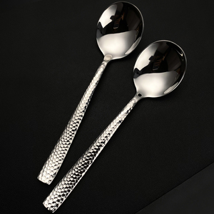 Búa muỗng đặt 18/10 thép không gỉ tốt Muỗng thiết lập với cạnh tròn máy rửa chén an toàn 7.6 inch muỗng canh - Product Image 1