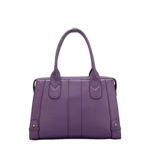 Purple Genuine Leather Handbag Women Tote Bags Most Expensive Handbag