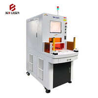 Machine de marquage laser industrielle double station 100W 50W pour moules métalliques, laser fibre haute efficacité, double station rotative, aluminium, acier