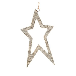 <span class=keywords><strong>D</strong></span>écorations de Noël, ornements pour sapin de Noël, pentagrammes en bois dorés, poudrés et peints, petites <span class=keywords><strong>d</strong></span>écorations suspendues, vente en gros - Product Image 5