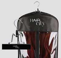 Sac de Rangement pour Perruque en PVC Résistant avec Cintre et Fermeture Éclair Étanche, Emballage Personnalisé pour Cheveux pour le Commerce