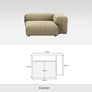 Juego de sofá seccional Modular cuadrado grande americano ATUNUS, muebles de hotel para el hogar Vintage, sofá grande, juego de sofá de tela de pana