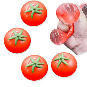 Jincan Best Seller TPR Anti-Stress Tomato Vent Water Ball Top Sellers Girls' Squeeze Ball Toy - Product Image 4