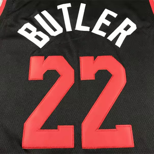 2024 toptan yeni dikişli amerikan basketbolu formalar yeni sezon #22 Jimmy <span class=keywords><strong>Butler</strong></span> beyaz siyah kırmızı koyu mavi formalar