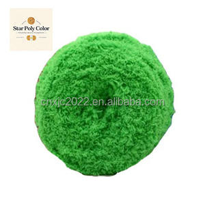 Fil polyester tissé à la main en velours corail teint à la main pour bébé écharpes à tricoter chapeaux serviettes chandails couvertures - Product Image 5