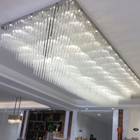 Lustre de plafond LED de luxe sur mesure de grande taille, style européen, pour hôtel, villa, club, décoration professionnelle d'usine