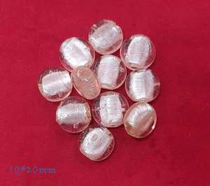 Perles de verre plaquées argent faites à la main bricolage accessoires décoratifs Bracelet collier verre perles en vrac brossé protéine - Product Image 3