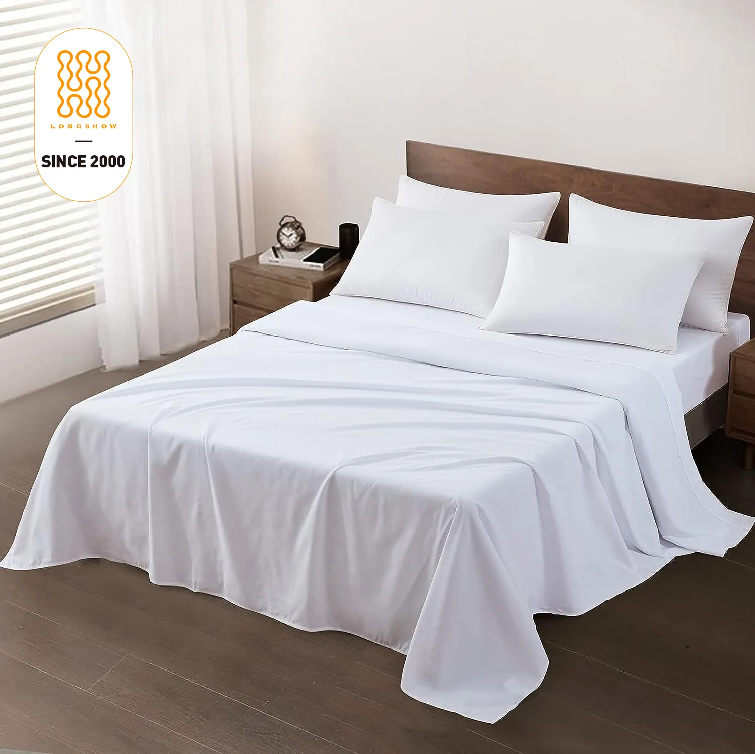 Bettlaken hersteller Bettwäsche Kollektion Bulk Flat Sheet weiße Bettwäsche für Hotels und Kranken häuser