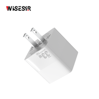 Chargeur rapide WISESIR 33W GaN à double port Type-C USB PD 3.0 PPS QC4.0 OTP compact 5V/3A 9V/2A 12V/2.5A Adaptateur secteur