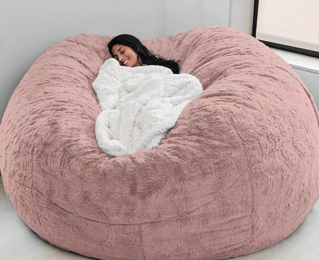 Silla de relleno personalizada Frijoles gigantes Niños Bebé Adulto Lazy Big Outdoor Bulk Bean Bag Sofá Sillas Cama 8ft Con piezas de espuma