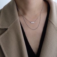 Collier ras du cou en acier inoxydable couleur argent avec franges à pampilles, style minimaliste neutre Y2K, accessoires de mode pour filles cool
