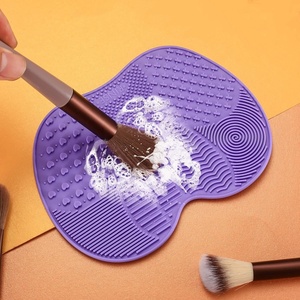 Factory Direct <b>Silicone</b> Apple Scrub Pad Beauty Tool Puff Makeup Brush Cleaning Foldable Scrub Bowl Eco-friendly Tear-resistant - Product Image 1