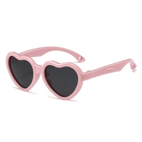 Lunettes de soleil créatives pour enfants, lunettes de protection solaire, lunettes polarisées en forme de cœur, lunettes de soleil personnalisables